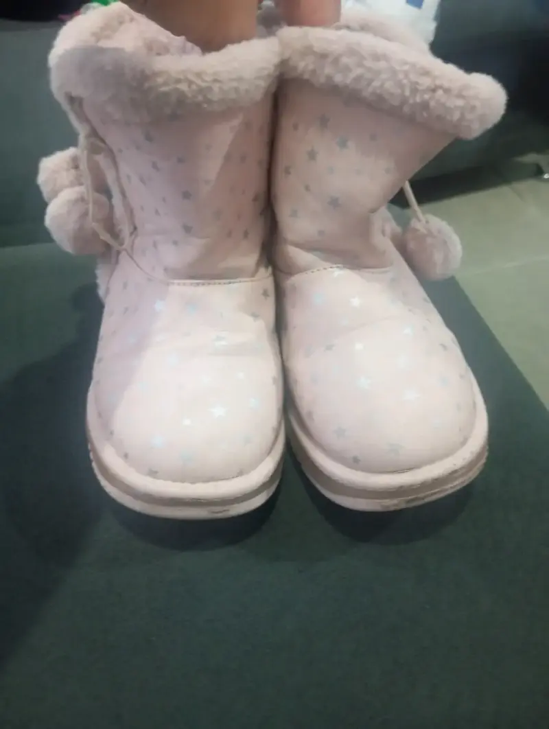 Chaqueta infantil lila con capucha y forro polar - 5