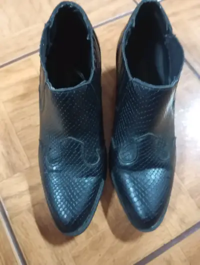 Botines negros de plataforma talla 36 - miniatura 1