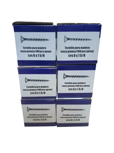Pack 6 Cajas Tornillos para Madera 6x1 5/8 - miniatura 1