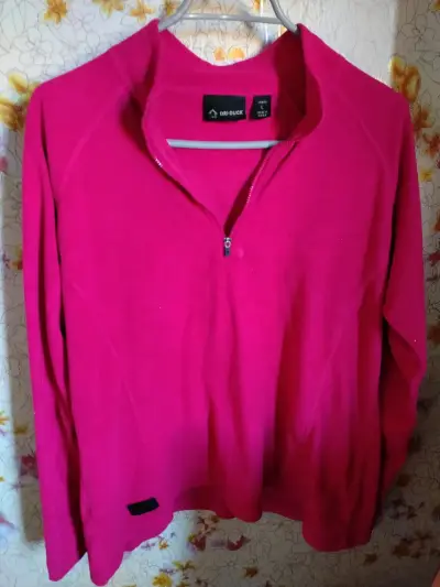 Polerón rosa Dri-Duck con cierre medio - miniatura 1