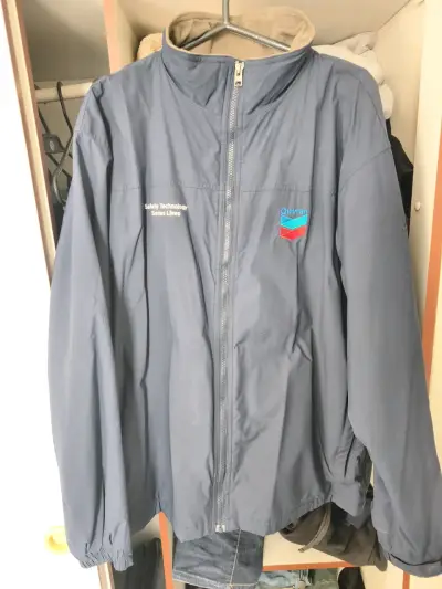 Parka azul Columbia con cierre - miniatura 1
