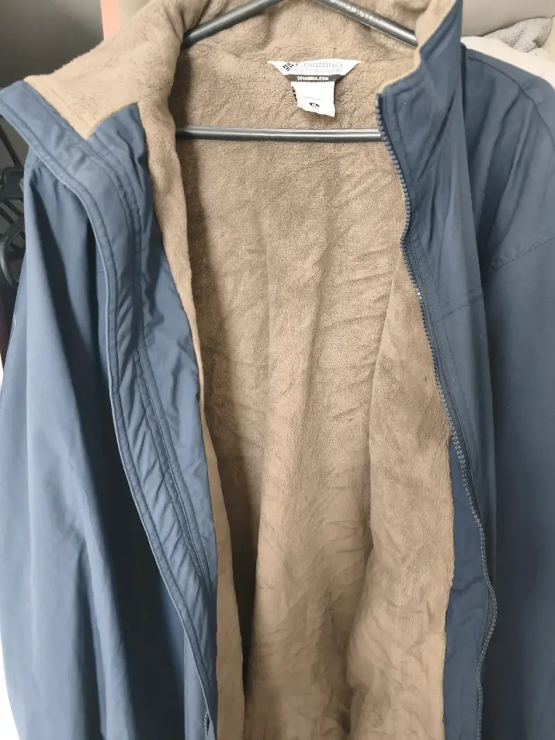 Parka azul Columbia con cierre - 3