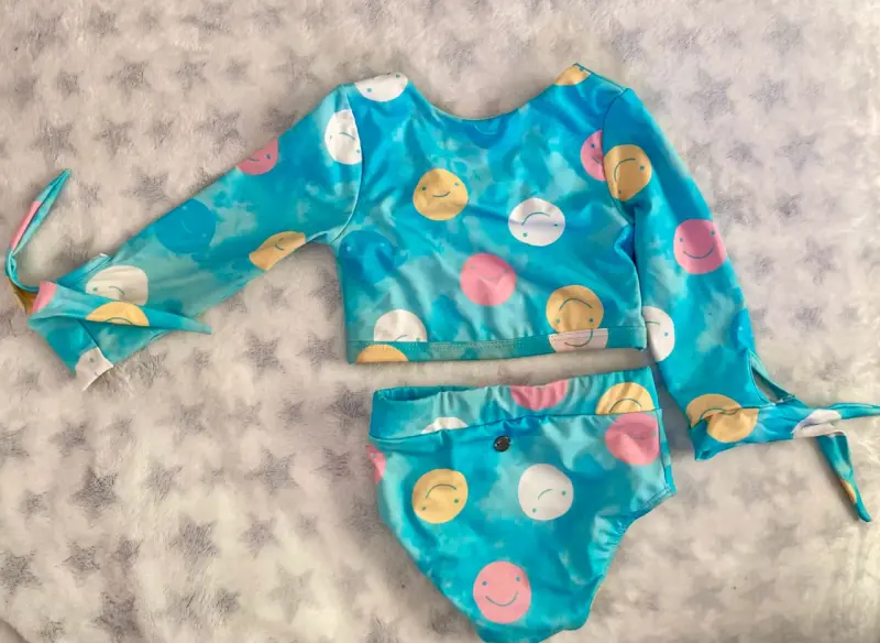 Conjunto de bikini estampado para niña - 2