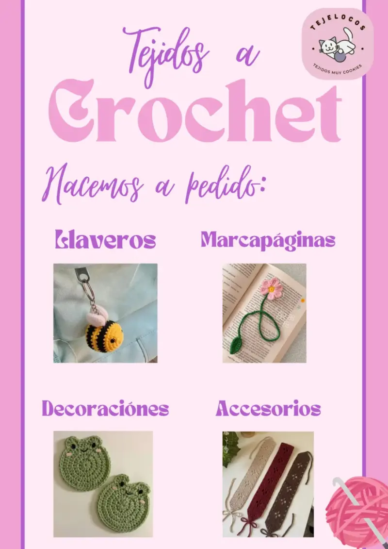 Llaveros y marcapáginas a crochet personalizados