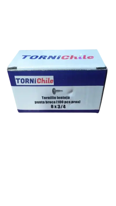 Caja Tornillos Cabeza Lenteja Punta Broca 8x3/4" - miniatura 1