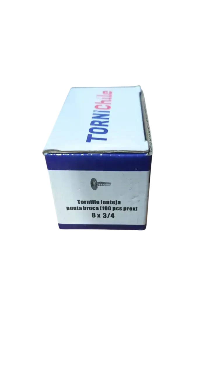 Caja Tornillos Cabeza Lenteja Punta Broca 8x3/4" - 2