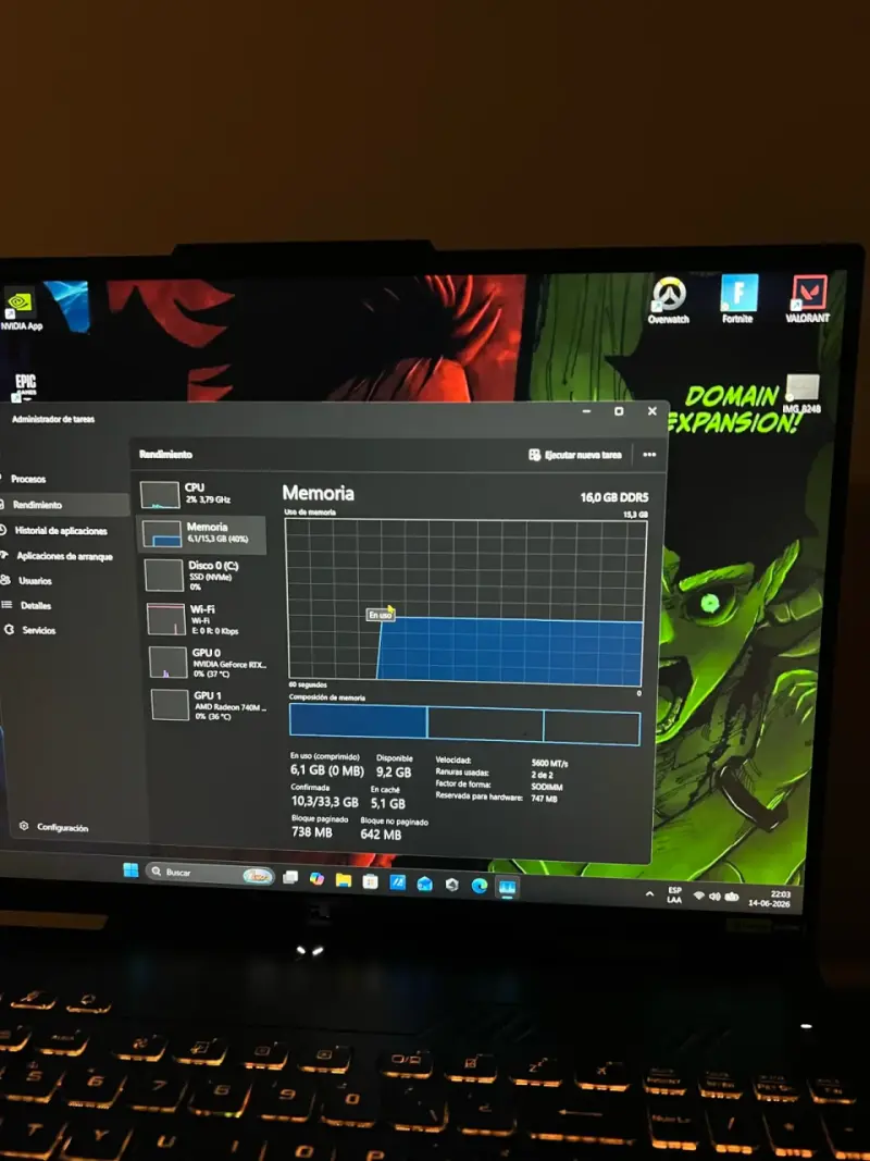 Laptop ASUS TUF Gaming a16 retroiluminación RGB - 2