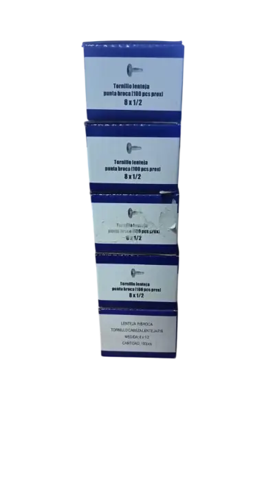 Pack 5 Cajas Tornillo Lenteja 8x1/2" (500u) - miniatura 1