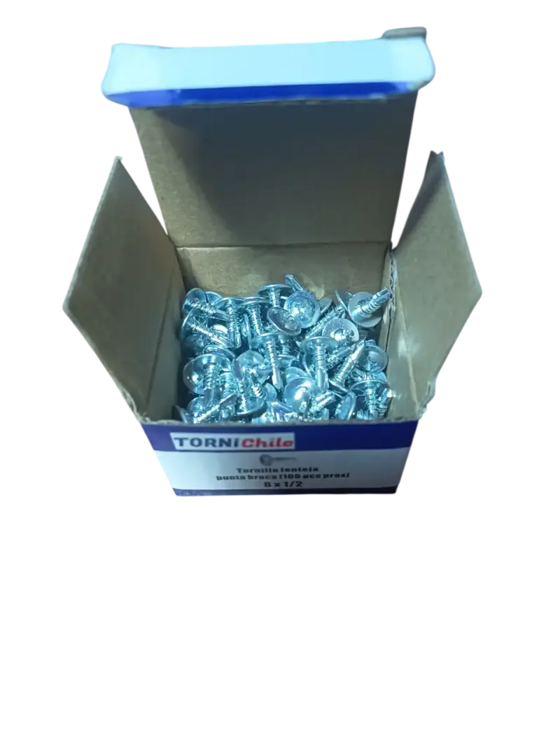 Pack 5 Cajas Tornillo Lenteja 8x1/2" (500u) - 3