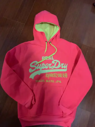 Polerón Superdry rosa con capucha - miniatura 2