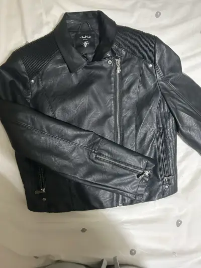 Chaqueta de cuero negra JJO para mujer - miniatura 1