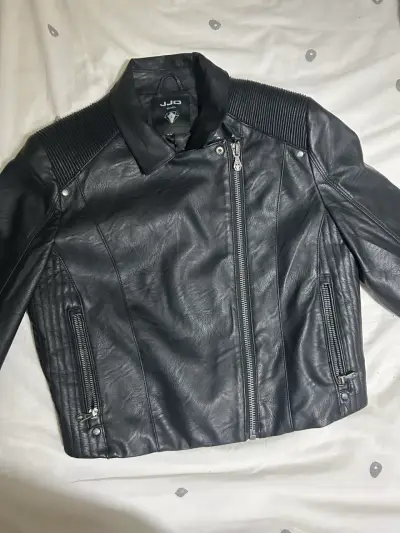 Chaqueta de cuero negra JJO para mujer - miniatura 2