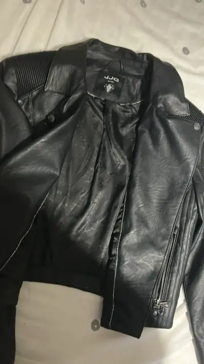 Chaqueta de cuero negra JJO para mujer - miniatura 6