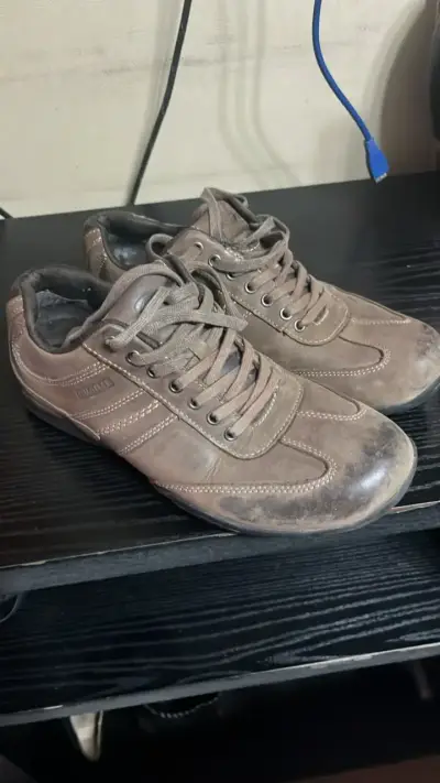 Zapatos casuales marrones de cuero - miniatura 1