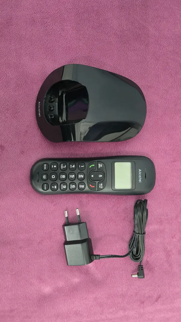 Teléfono inalámbrico Alcatel con base y cargador - 2