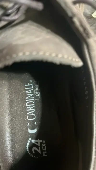 Zapatos formales de cuero gris Cardinale - miniatura 5