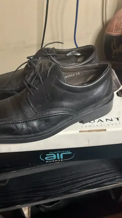 Zapatos formales de cuero gris Cardinale - miniatura 3