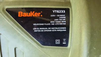 Soplador de hojas eléctrico Bauker YT6233 - miniatura 3