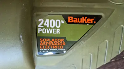 Soplador de hojas eléctrico Bauker YT6233 - miniatura 4