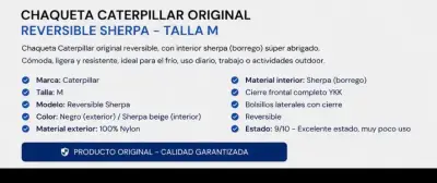 Chaqueta negra Caterpillar con forro polar - miniatura 5
