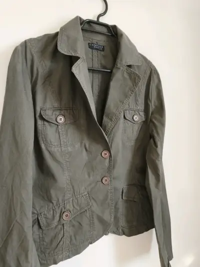 Blazer beige de lino marca Next🌹 - miniatura 2