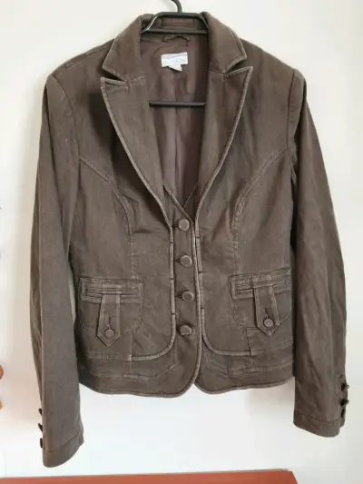 Blazer beige de lino marca Next🌹 - miniatura 3