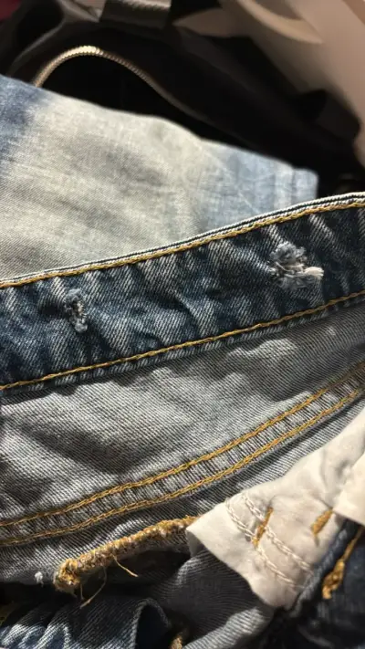 Falda de mezclilla azul casual - miniatura 4