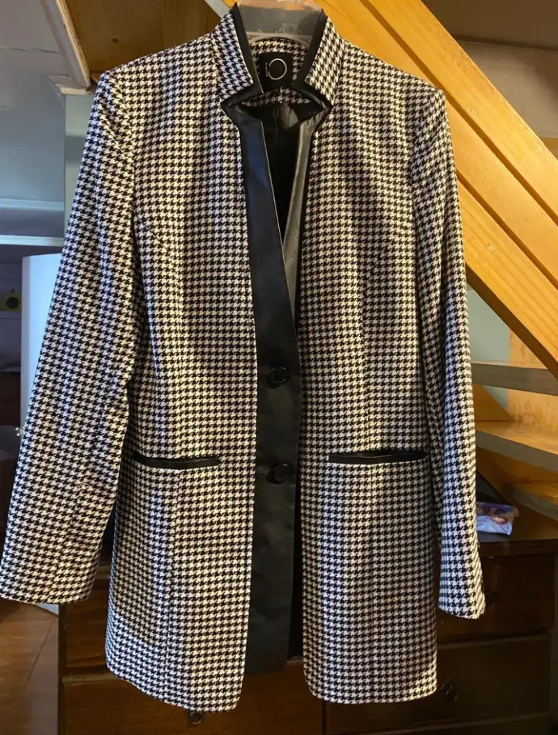Blazer de mujer estampado pata de gallo - 1