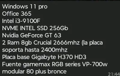 Computador de escritorio Azza con monitor - miniatura 3