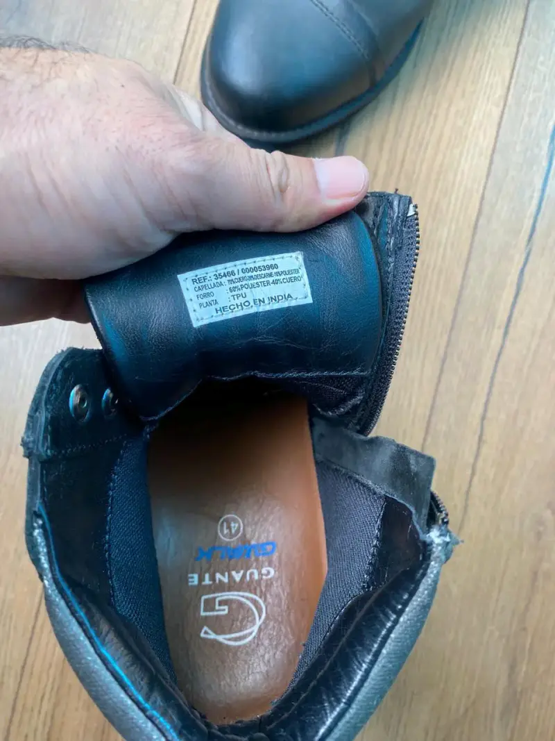 Botas de cuero negras para hombre - 2