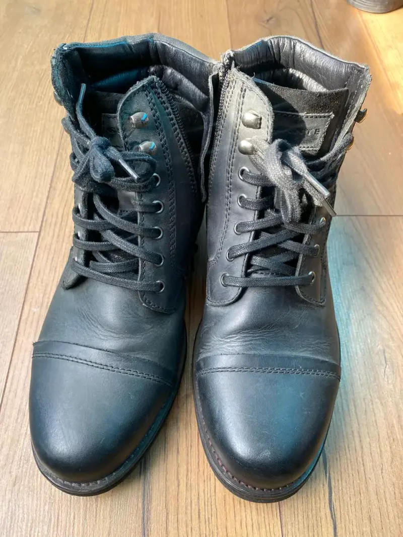Botas de cuero negras para hombre - 3
