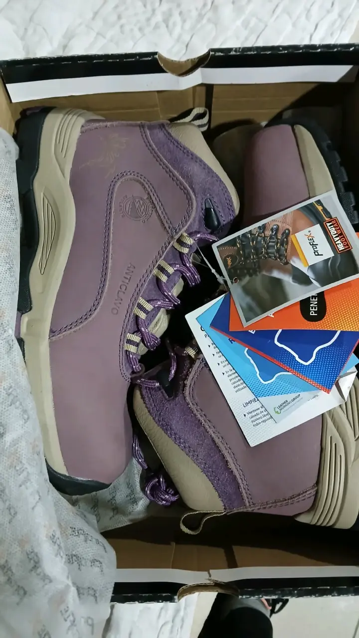 Zapatos trekking ProFlex moradas impermeables - 3
