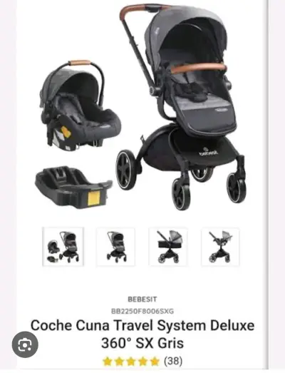 Coche de bebé 3 en 1 con silla de auto - miniatura 2