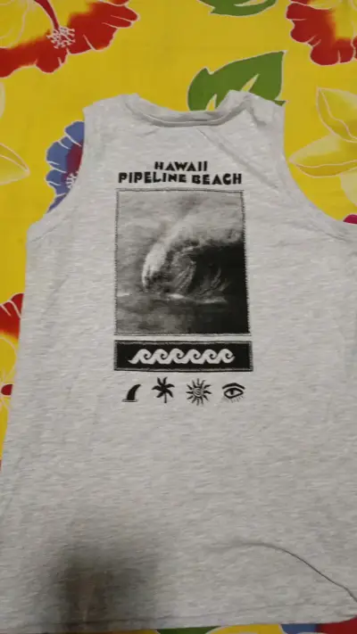 Polera sin mangas gris con estampado Cutback - miniatura 2
