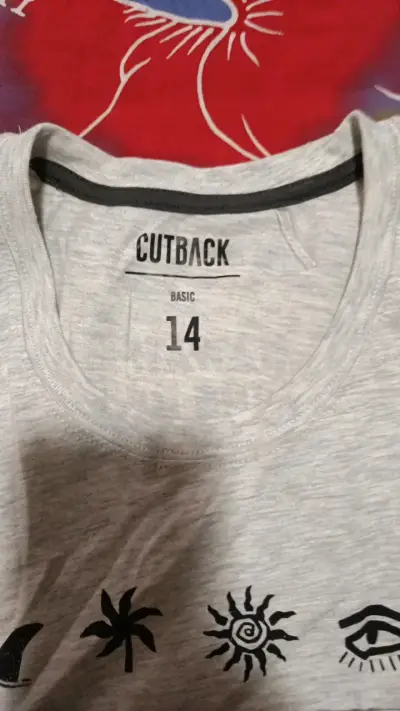 Polera sin mangas gris con estampado Cutback - miniatura 3
