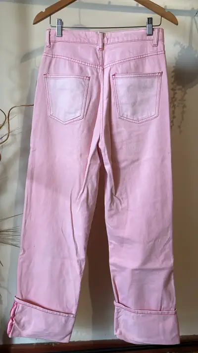 Jeans rosados Zara para mujer - miniatura 3