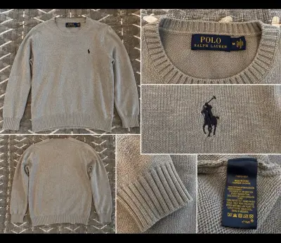 Suéter gris Polo Ralph Lauren de algodón - miniatura 1