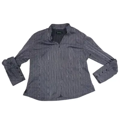Blusa a rayas negro y blanca para mujer - miniatura 1