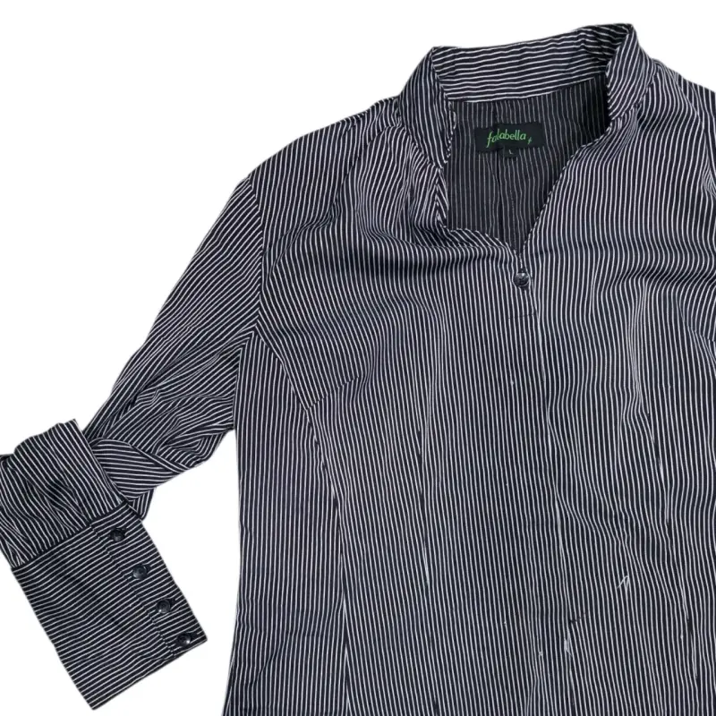 Blusa a rayas negro y blanca para mujer - 2