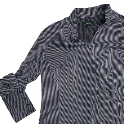 Blusa a rayas negro y blanca para mujer - miniatura 2