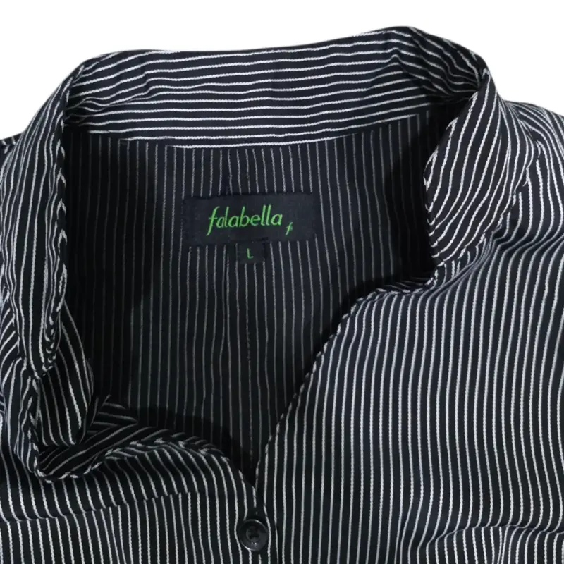 Blusa a rayas negro y blanca para mujer - 4