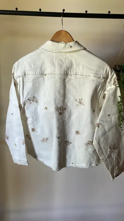 Chaqueta blanca con estampado floral University - miniatura 2