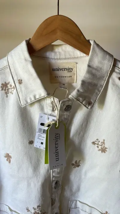 Chaqueta blanca con estampado floral University - miniatura 3