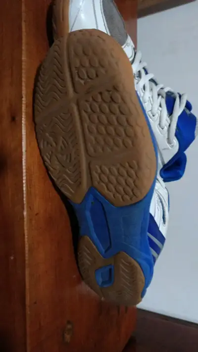 Zapatillas deportivas Trecero blancas y azules - miniatura 1