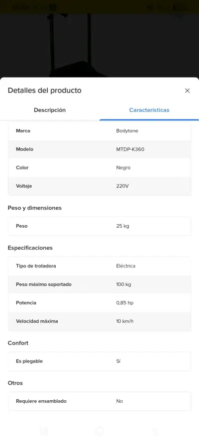 Caminadora Bodytone con pantalla digital - miniatura 5