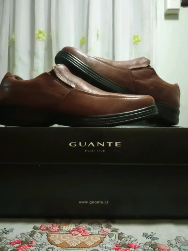 Zapatos de cuero marrón Guante - 2