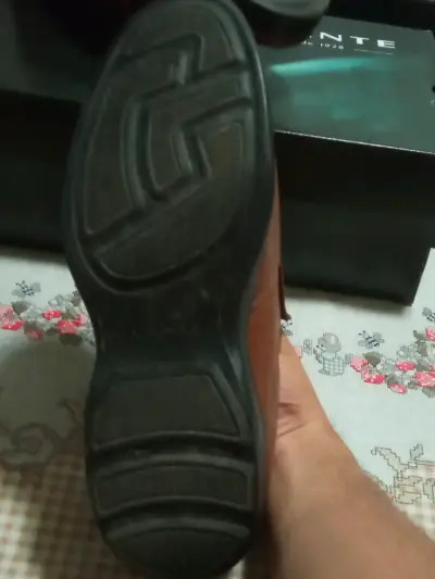Zapatos de cuero marrón Guante - miniatura 4