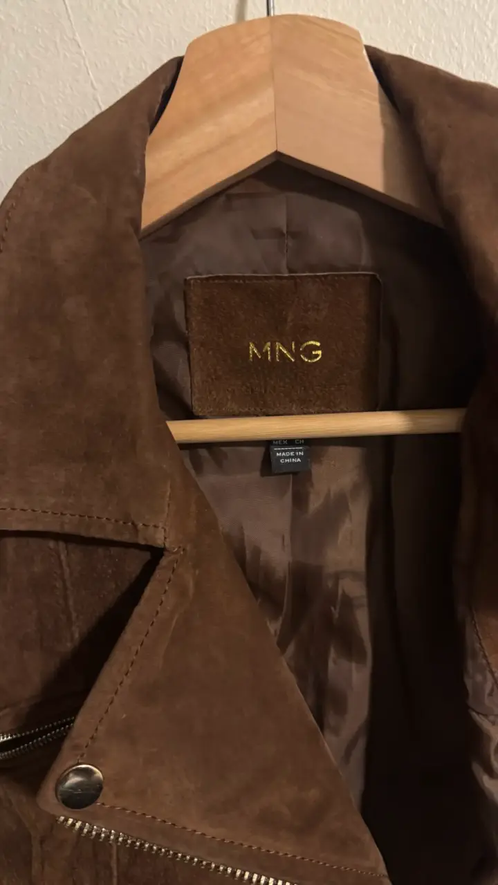 Chaqueta de cuero gamuza  MNG - 3