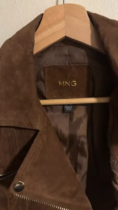 Chaqueta de cuero gamuza  MNG - miniatura 3