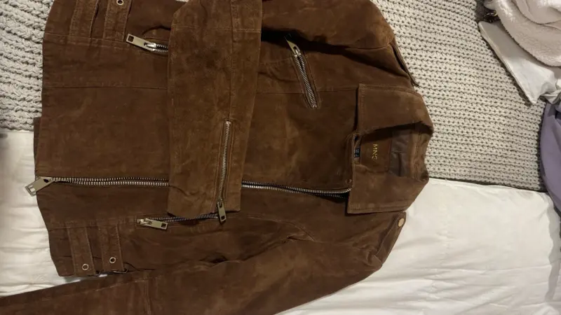 Chaqueta de cuero gamuza  MNG - 6